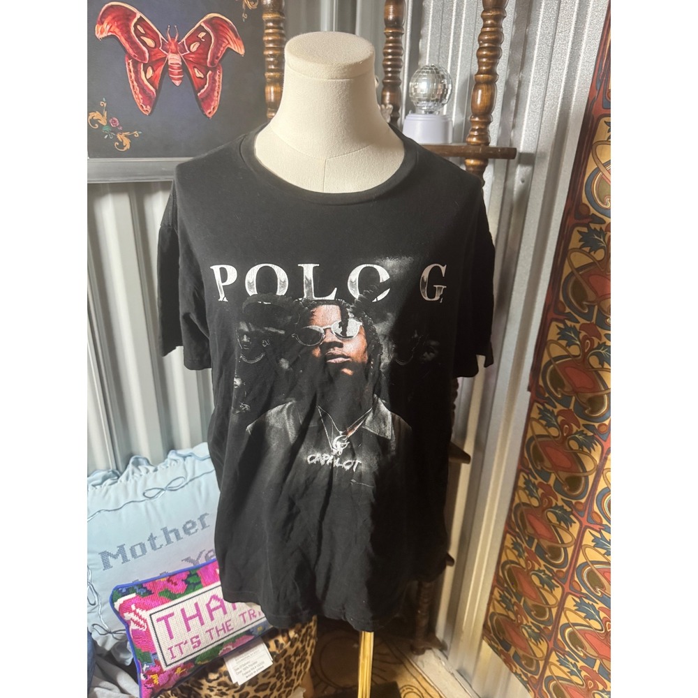 Polo G Graphic Print T Shirt Black Large‎ Hip Hop Rap Music Tee